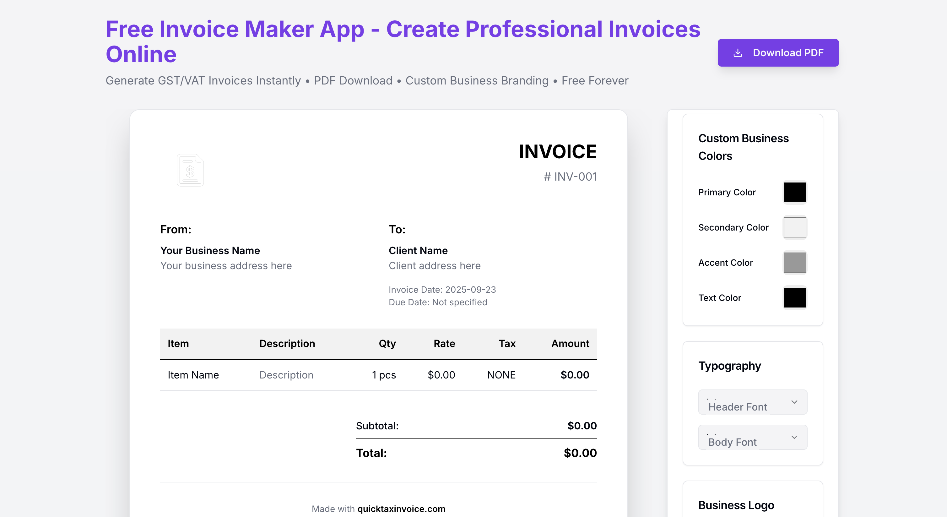 QuickTaxInvoice