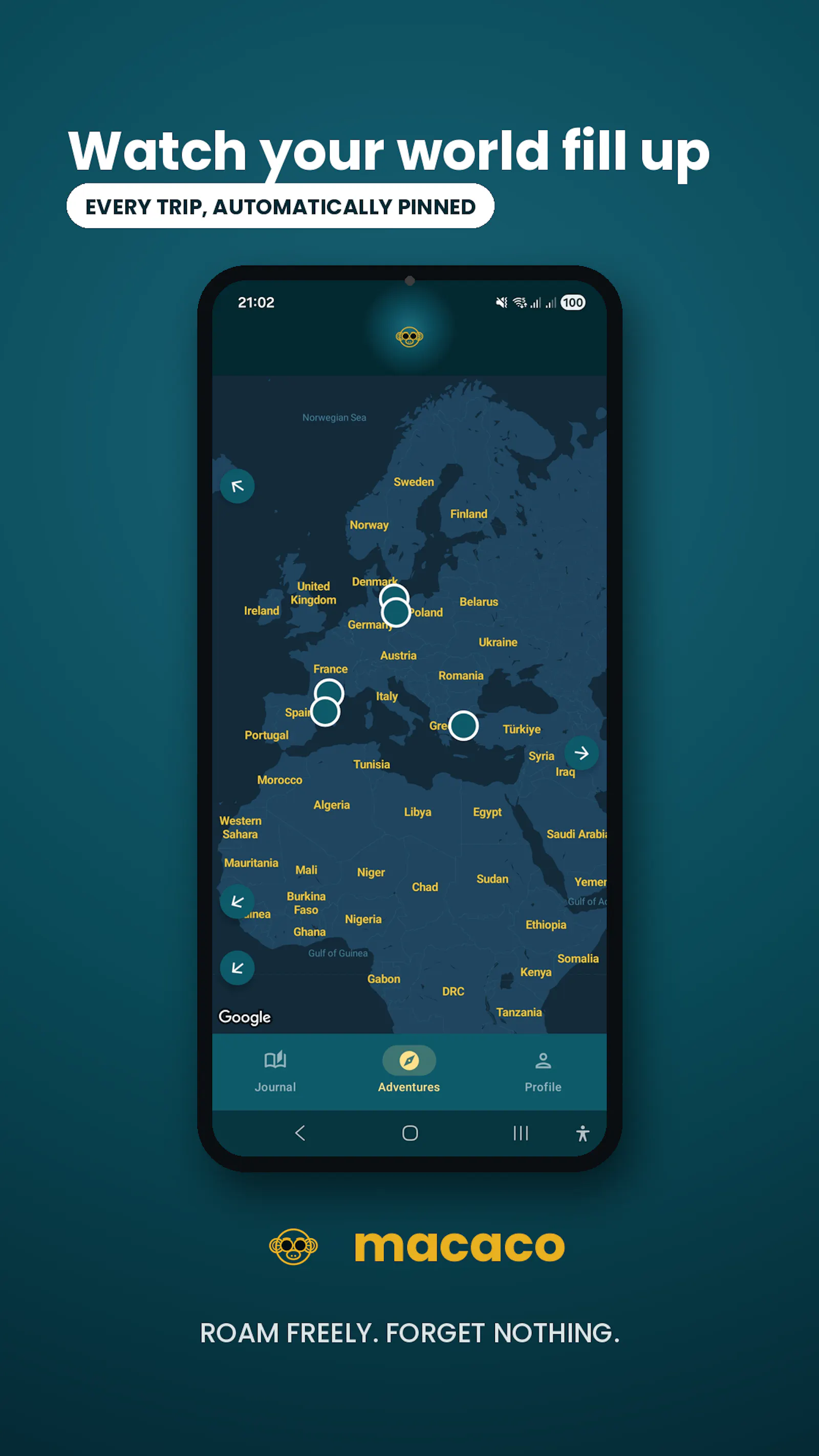 Macaco: Minimalist Trip Diary screenshot 8