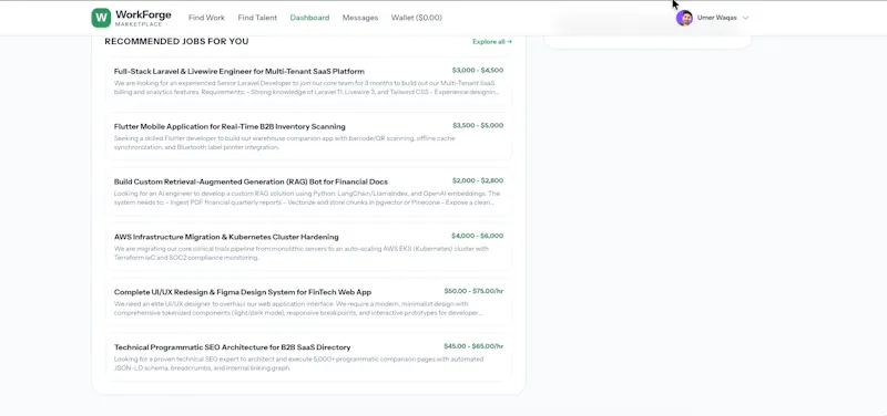 WorkForge — Upwork Clone Source Code screenshot 3