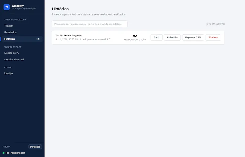 Winnowly screenshot 2