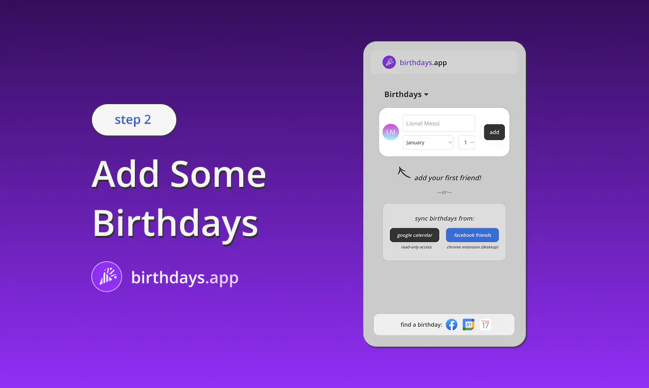birthdays.app gallery image