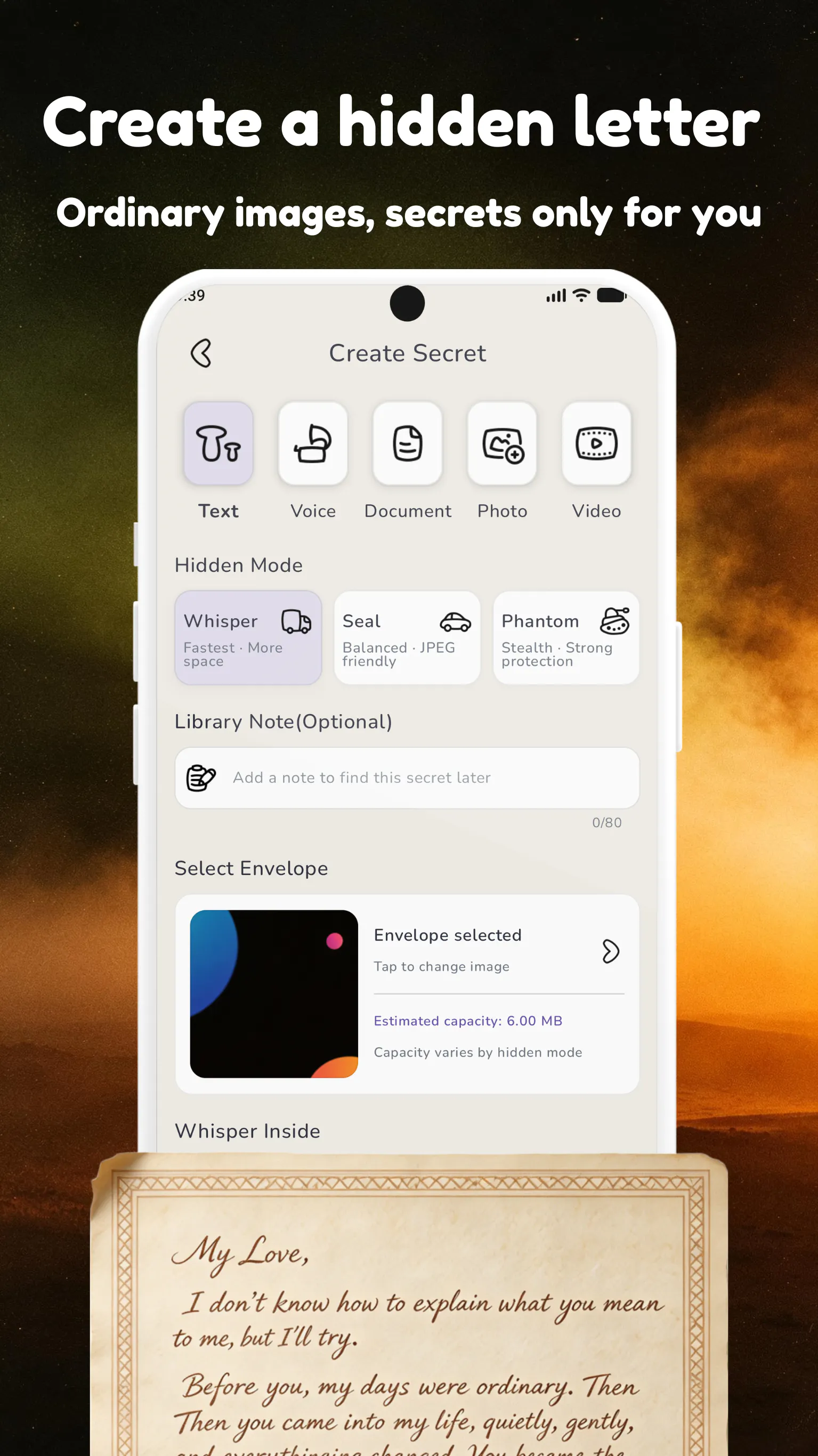 Hidden Letter: Image Secrets gallery image
