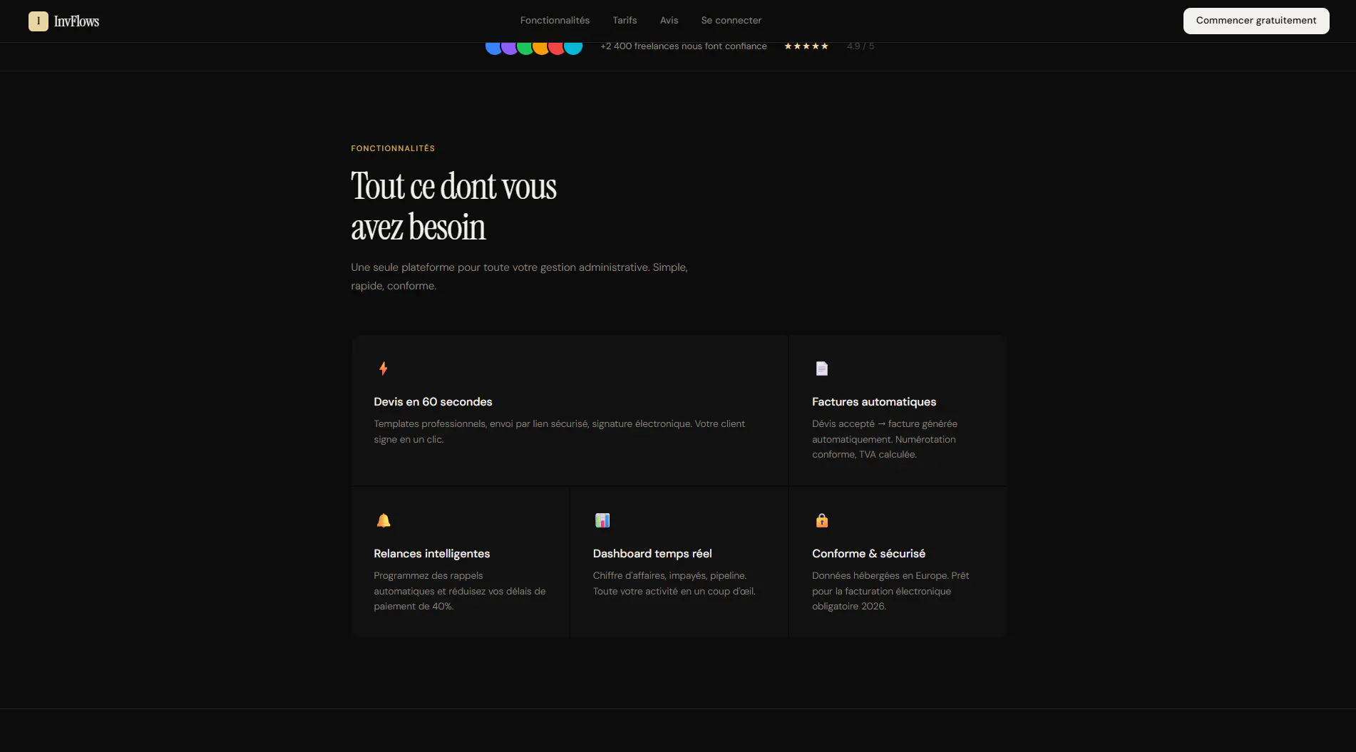 InvFlows La gestion admin des freelances gallery image
