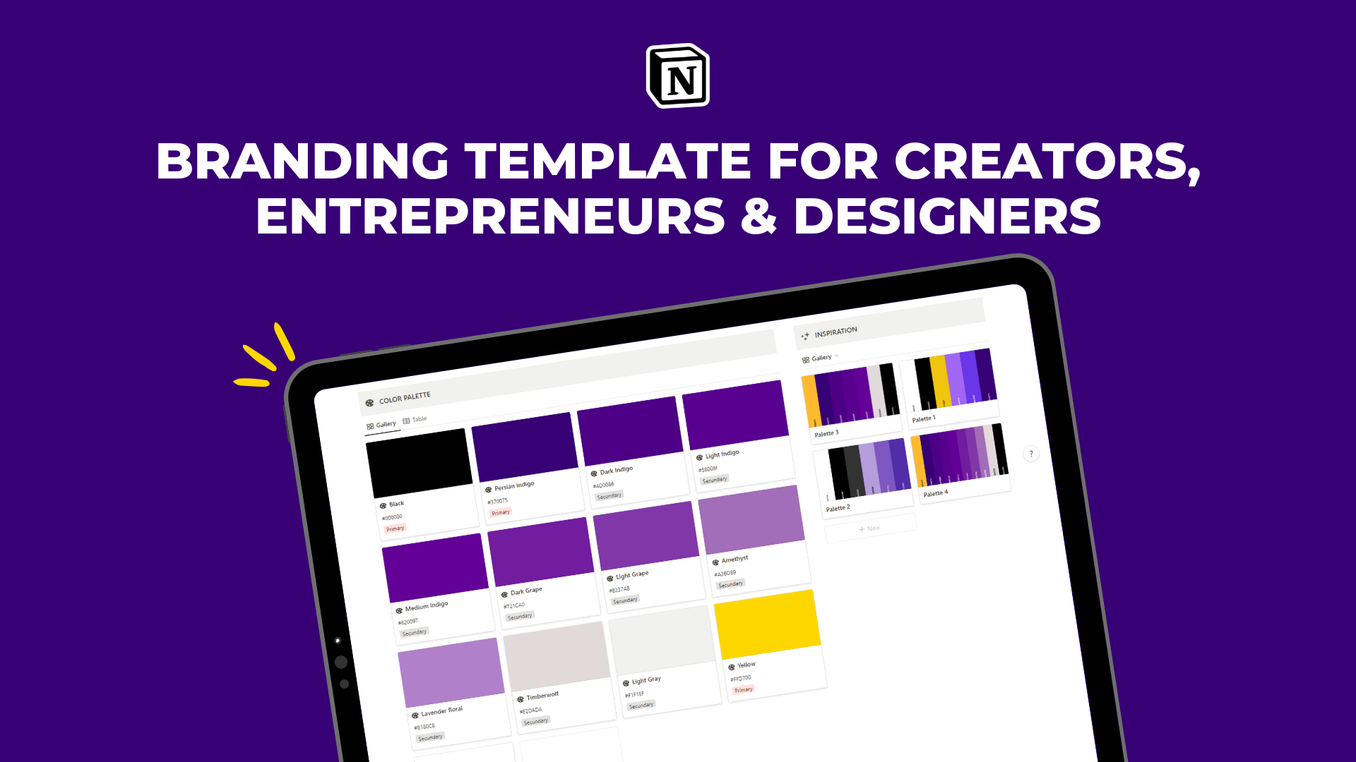 startuptile Notion Branding Template-Organize your brand identity easily