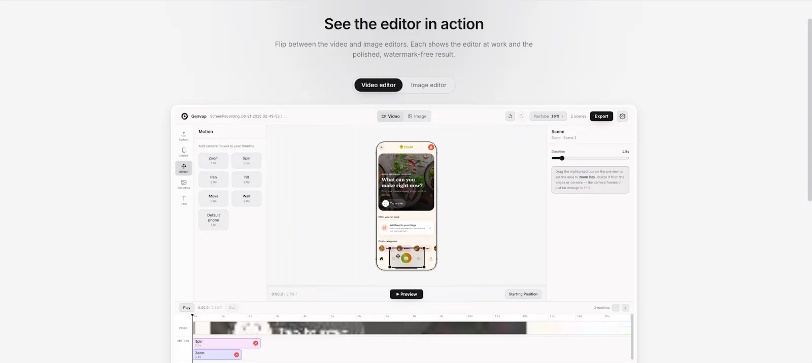 Genvap - Cinematic App Previews screenshot 2