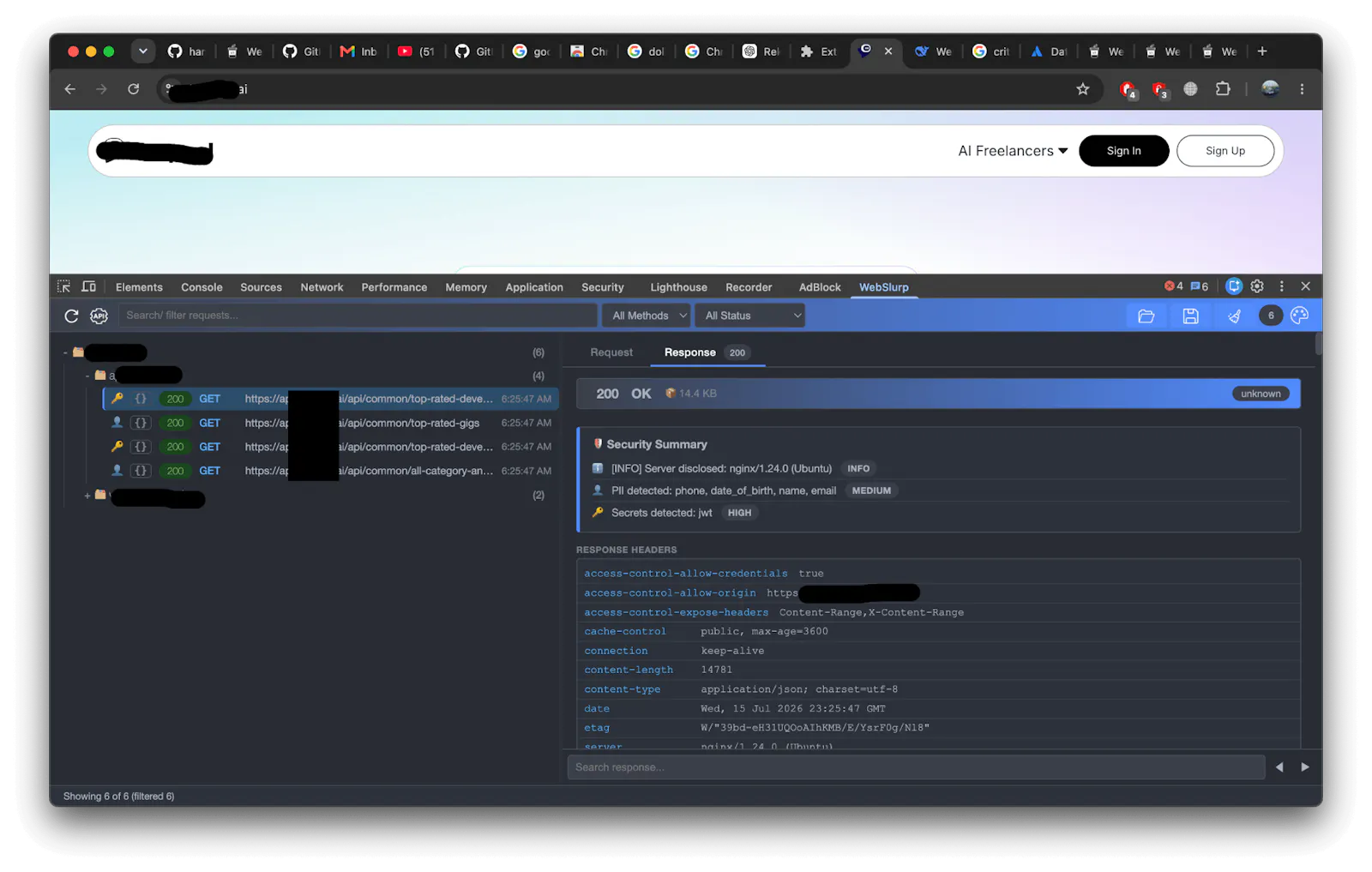 WebSlurp screenshot 2