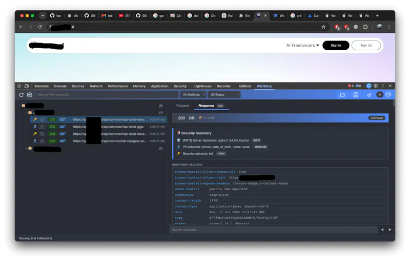 WebSlurp screenshot 2