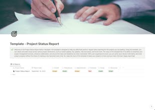 Project Status Report Notion Template gallery image