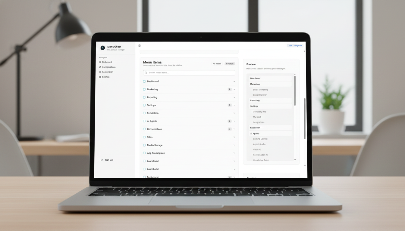 Customize Your GHL Sidebar (MenuGhost) gallery image
