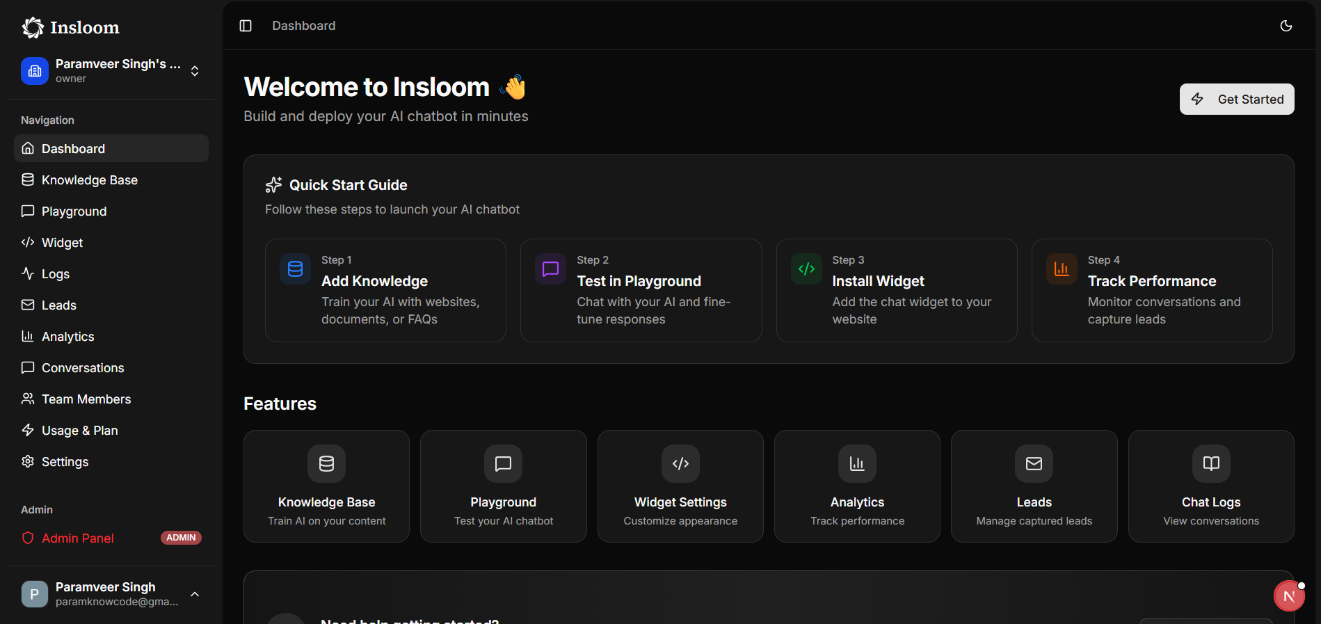 Insloom - Main product screenshot demonstrating key features and user interface