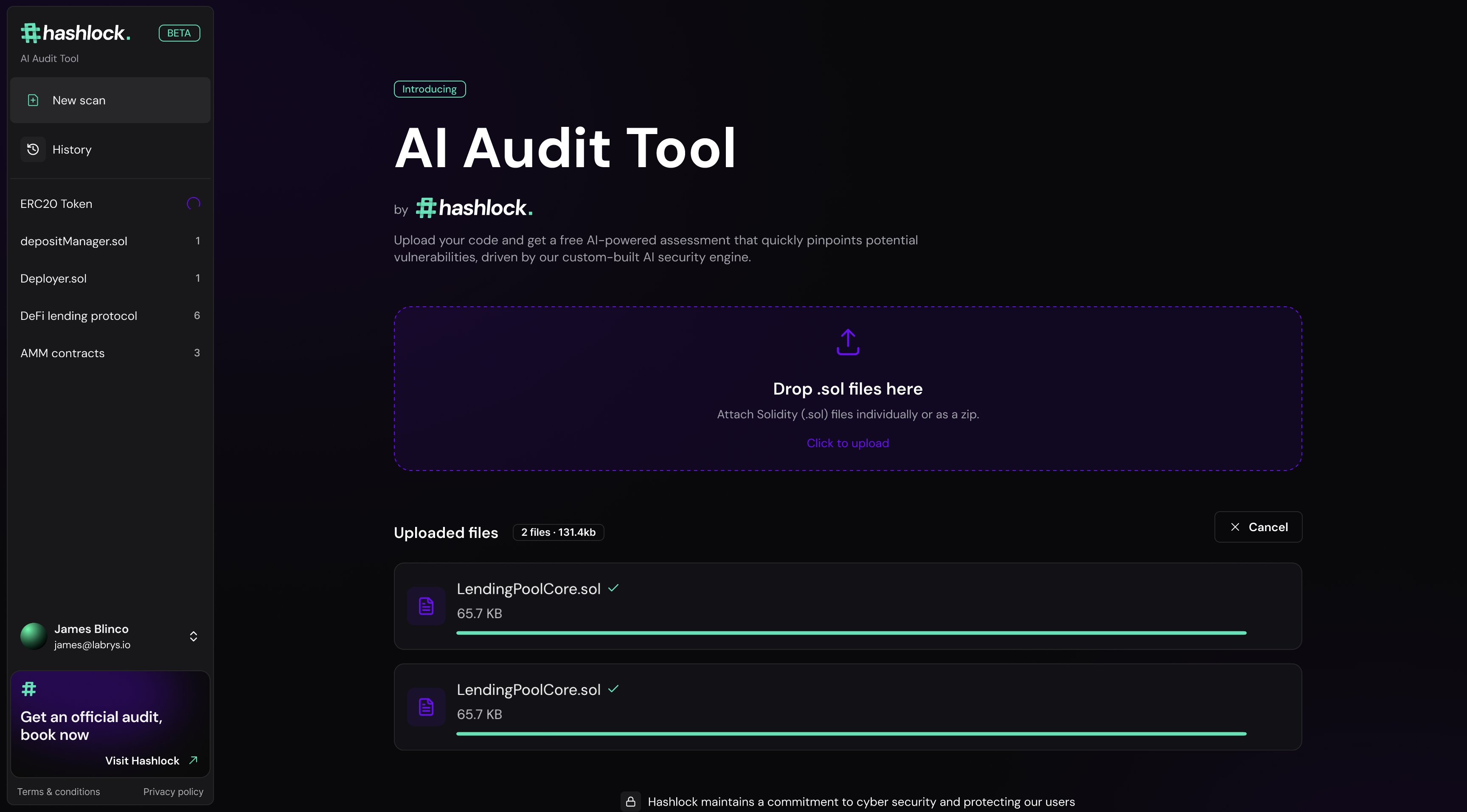 وسائط أداة التدقيق من الذكاء الاصطناعي من Hashlock - أول أداة تدقيق AI مجانية للعقود الذكية 2