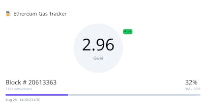 Ethereum Gas Tracker gallery image
