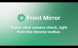 Front Mirror - One click camera check media 1