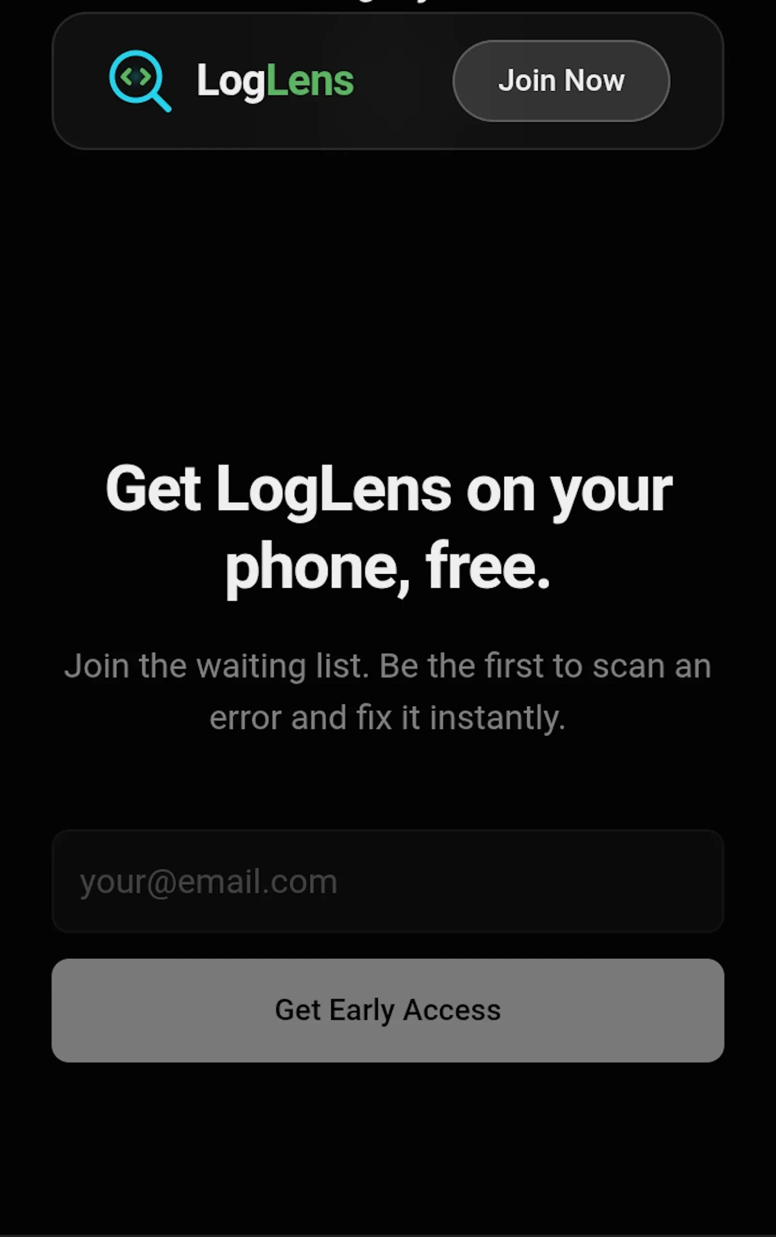 LogLens screenshot 2