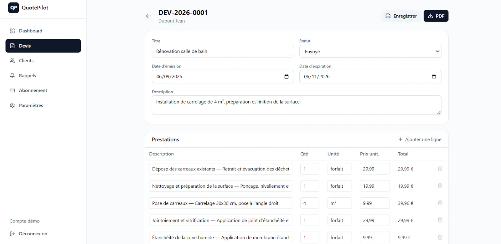 QuotePilot screenshot 4