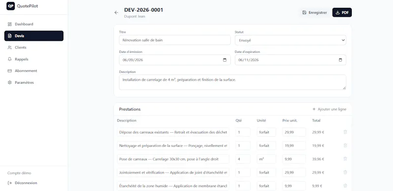 QuotePilot screenshot 4