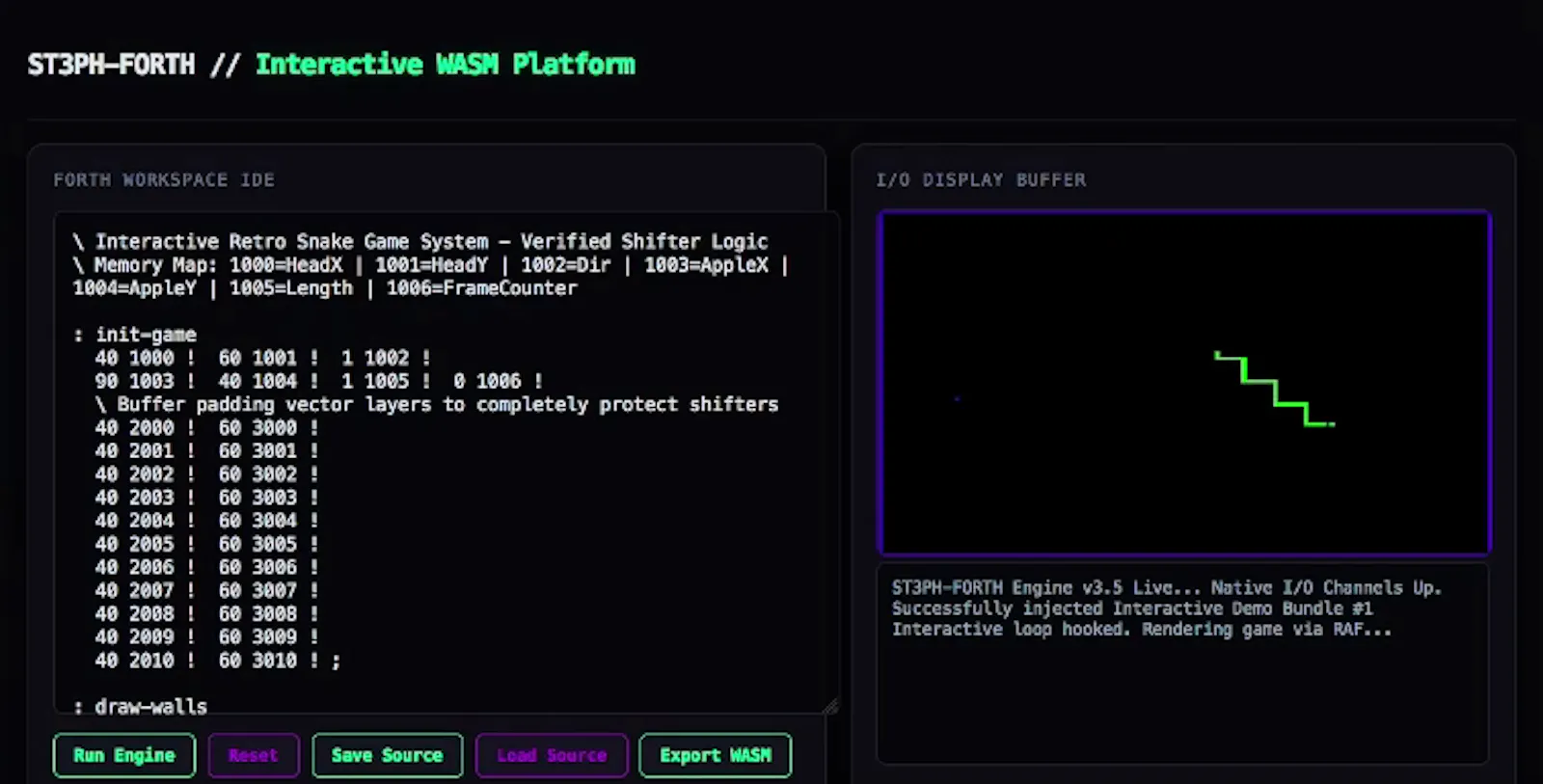 ST3PH-FORTH screenshot 1