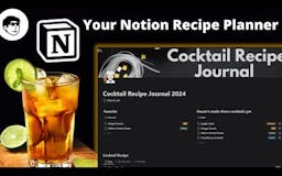 Cocktail Recipe Journal Notion Templates media 1