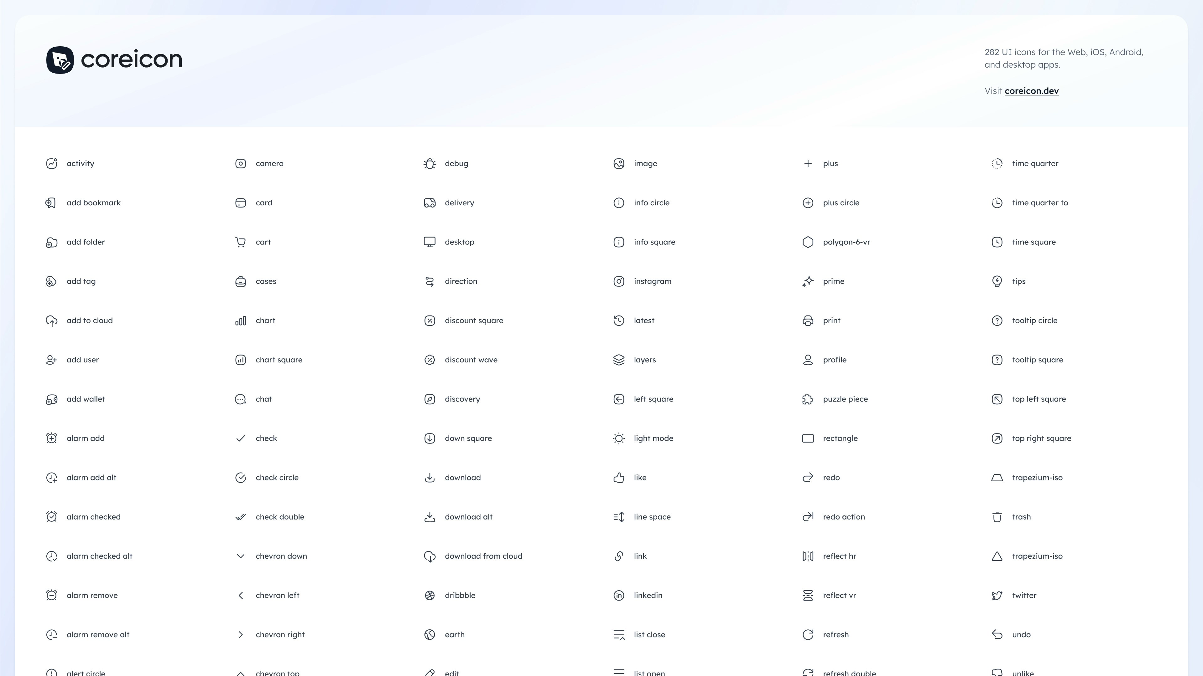 Coricon Pro - ไอคอน SVG UI ที่ทันสมัยสำหรับเว็บ, iOS, Android และแอพเดสก์ท็อป media 3