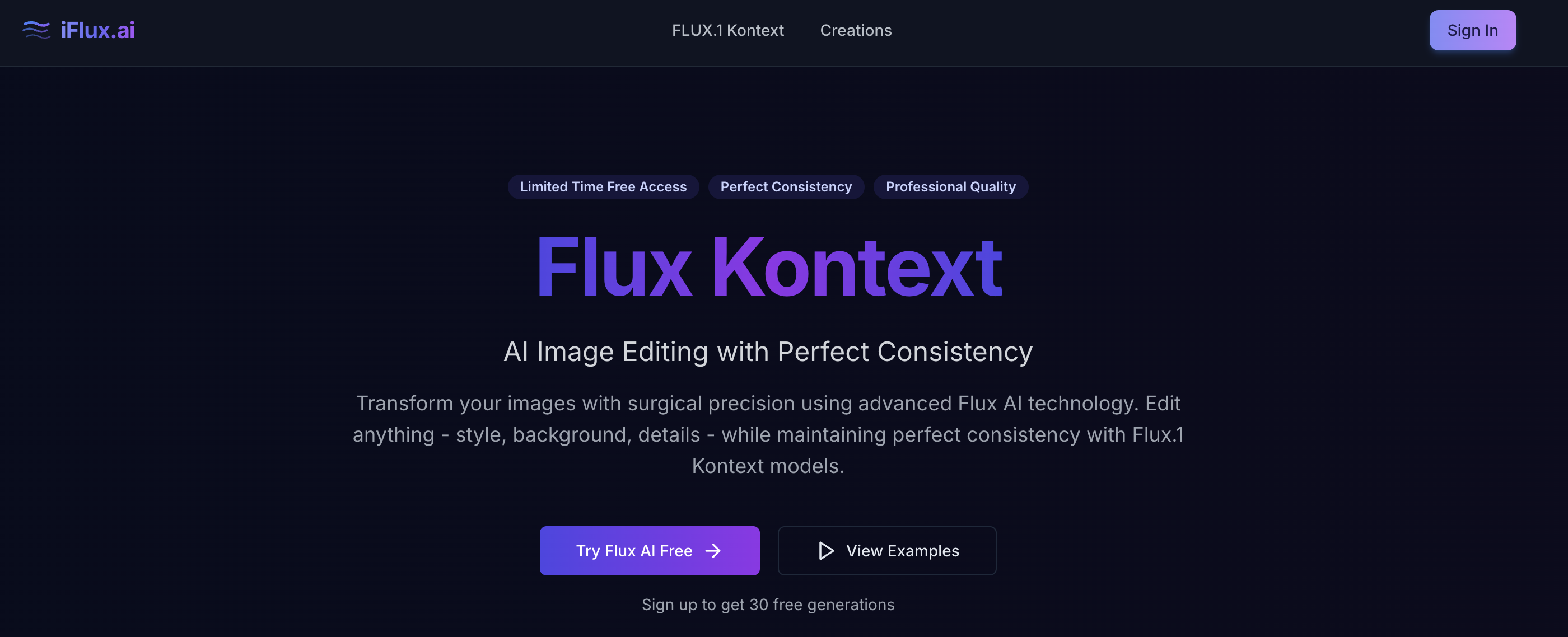 وسائط تدفق مجاني kontext عبر الإنترنت - Flux.1 Kontext Free Online: تحرير الصور الذي يعمل بنظام الذكاء الاصطناعى 1