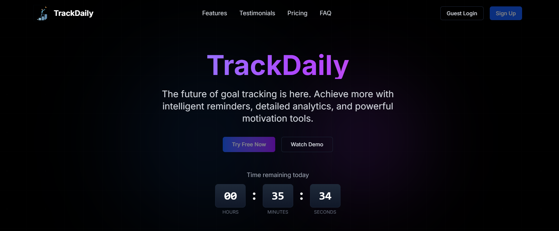 TrackDaily - Product Hunt launch logo and brand identity