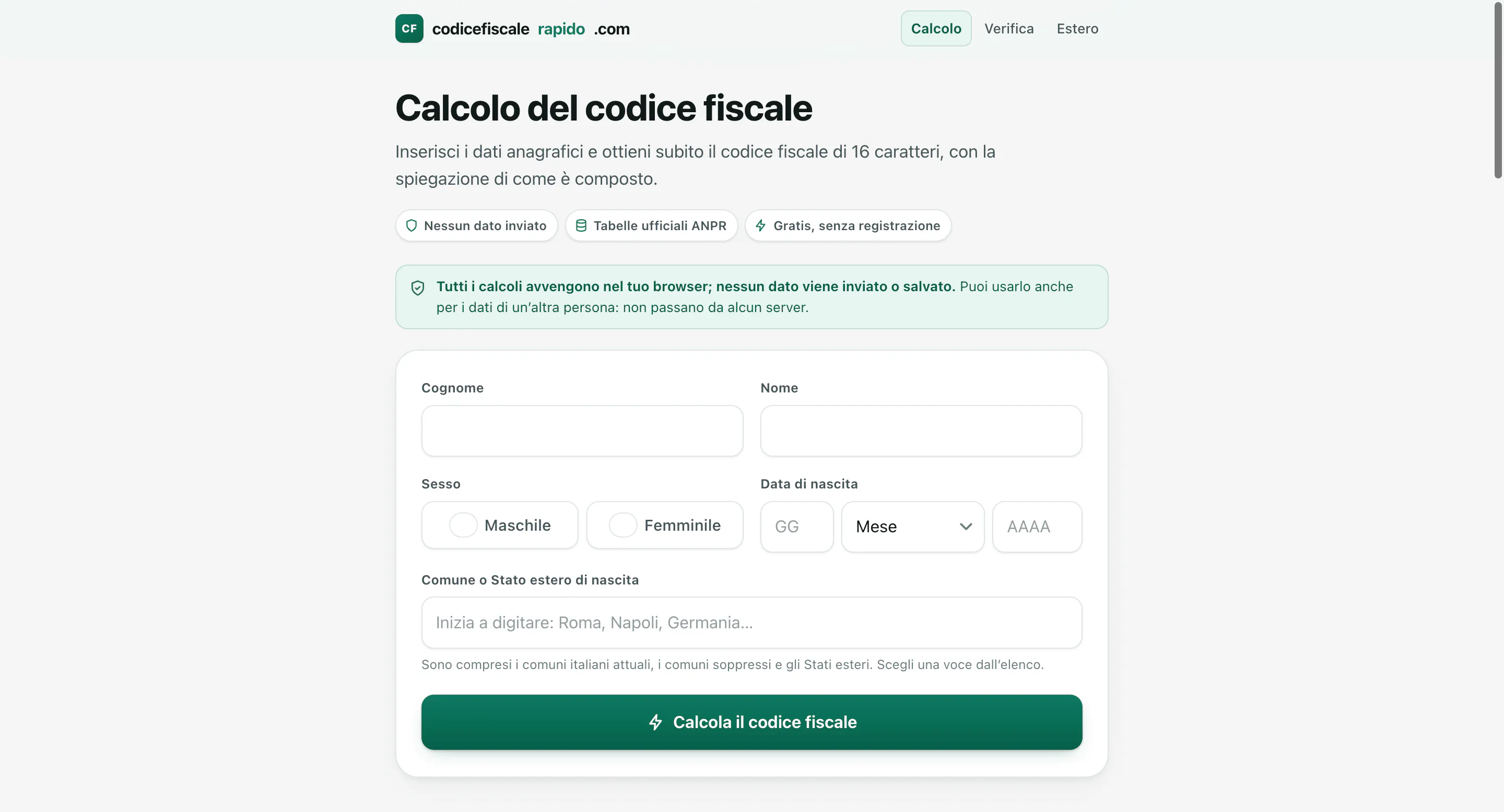 Calcolo codice fiscale online gallery image