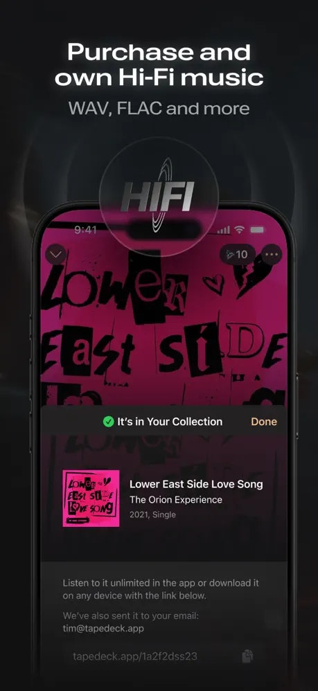 Tapedeck - Screenshot 2 showing product features and functionality