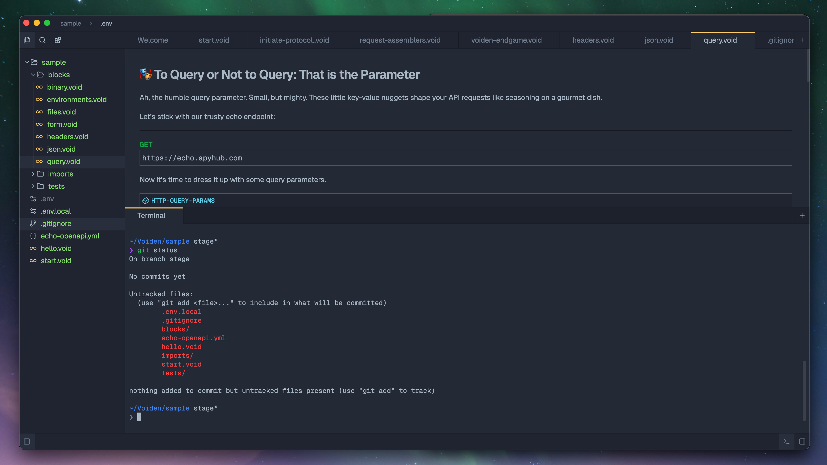 Voiden API -client - Git-native.Modulair.Gemaakt voor ontwikkelaars die bouwen. media 5