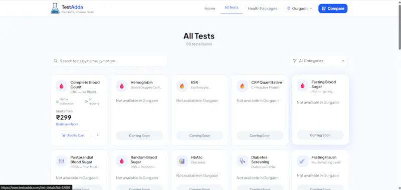 TestAdda — Compare Lab Test Prices screenshot 4