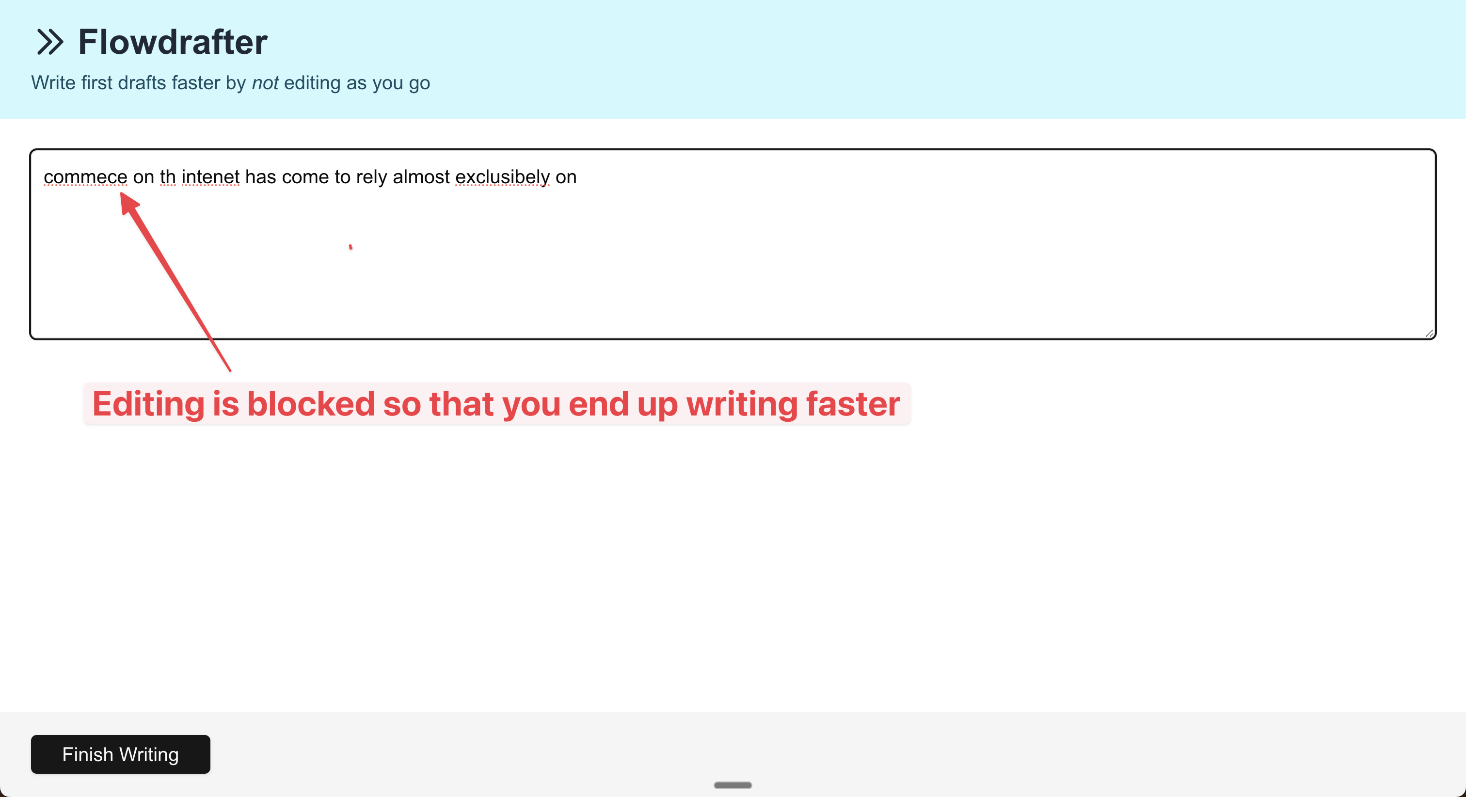 startuptile Flowdrafter-Write faster by not editing as you go