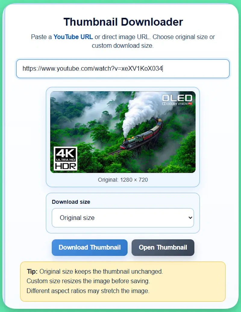Free You tube Thumbnail Downloader screenshot 1