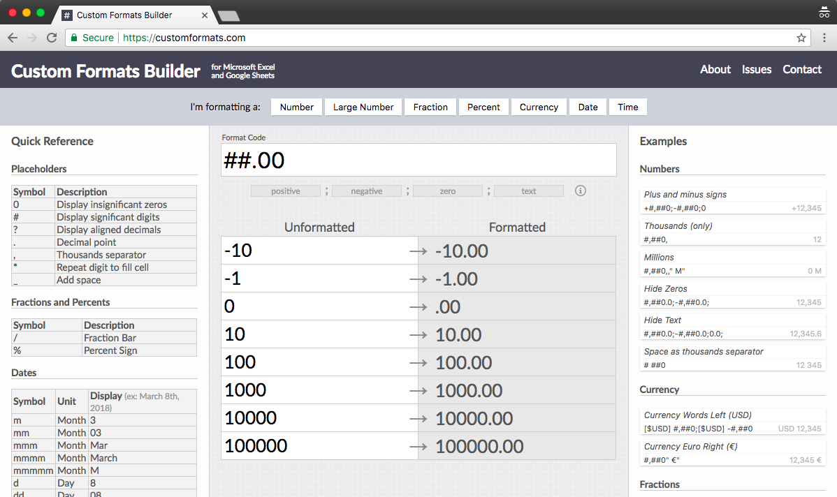 Custom Formats Builder gallery image