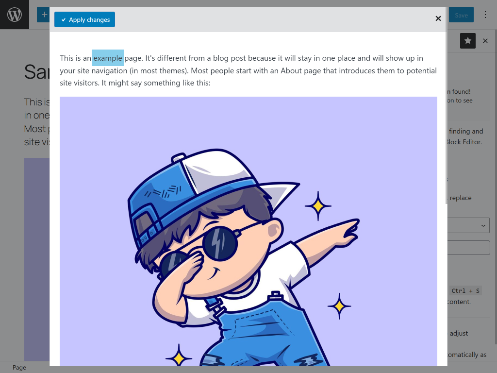 Block Editor Search & Replace media 6
