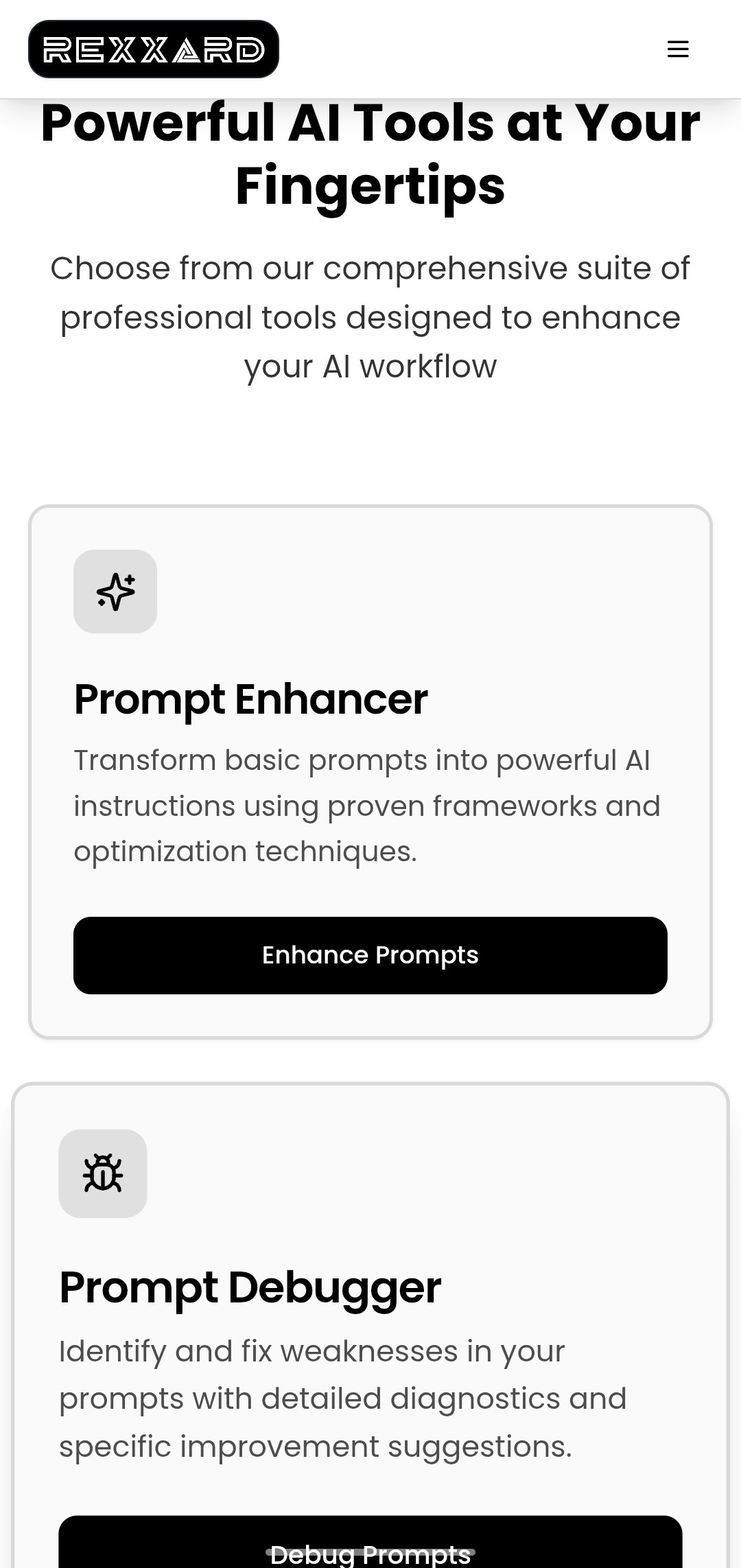 Rexxard - Screenshot 3 showing product features and functionality