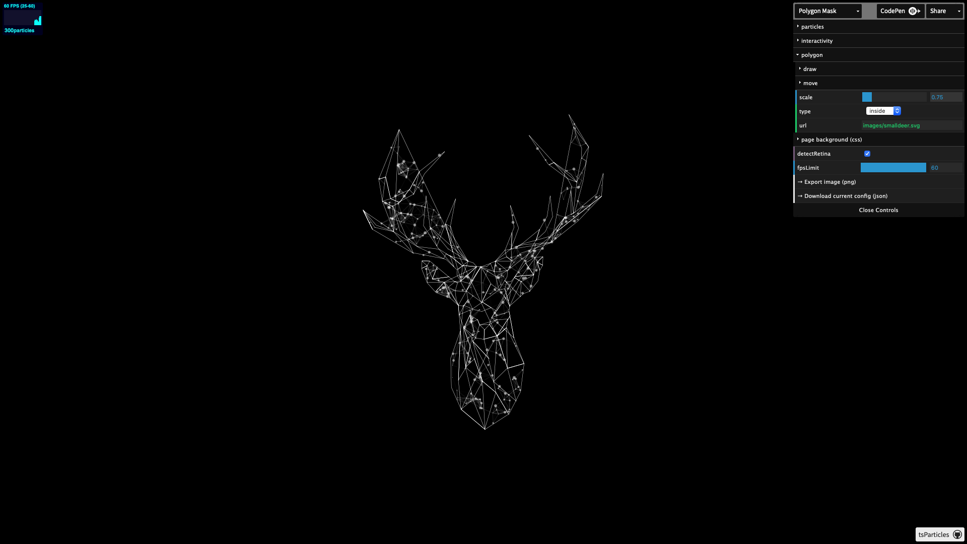 tsParticles gallery image