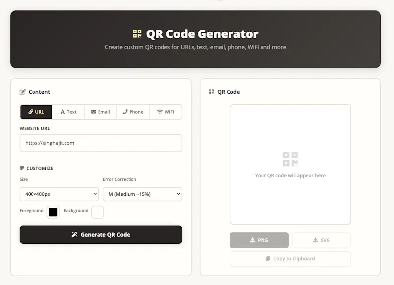 Free QR Code Generator  screenshot 1