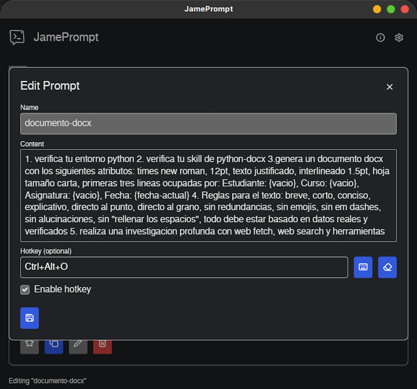 JamePrompt screenshot 4