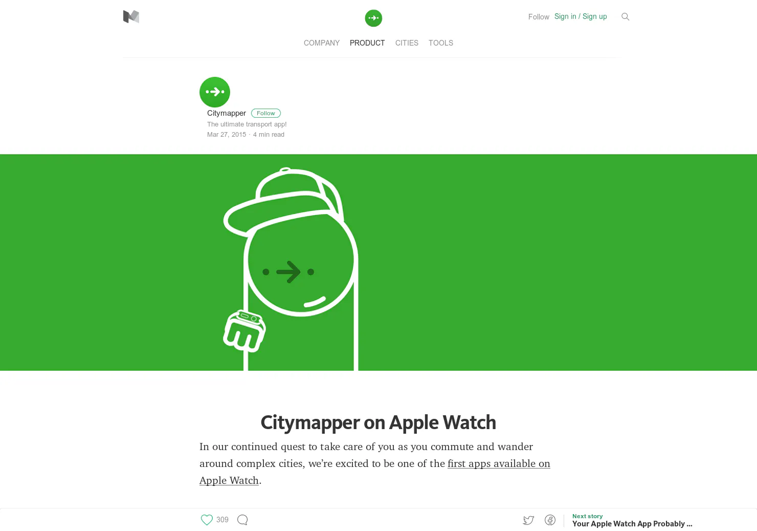 Citymapper for AppleWatch