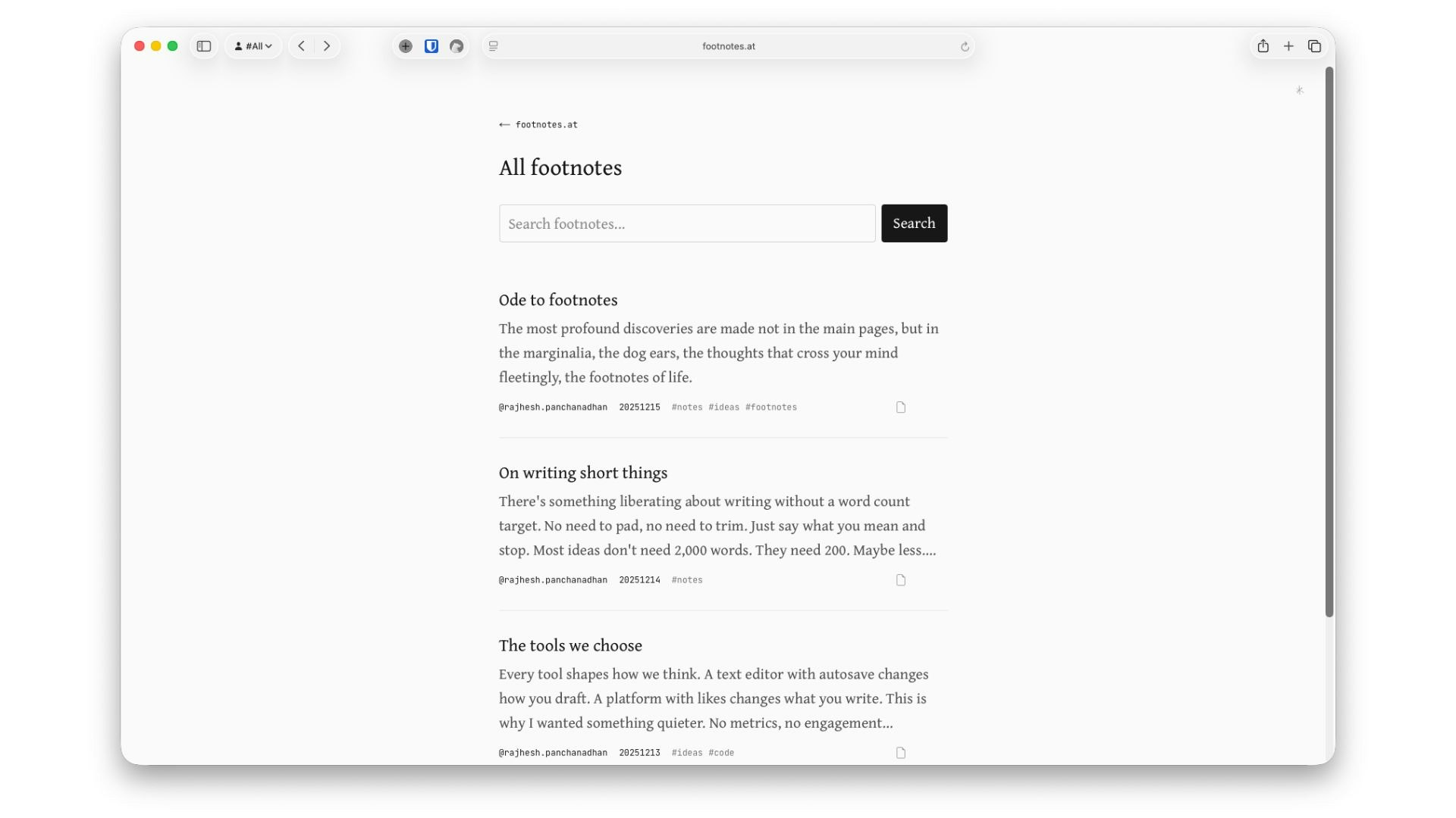 footnotes.at - Screenshot 2 showing product features and functionality