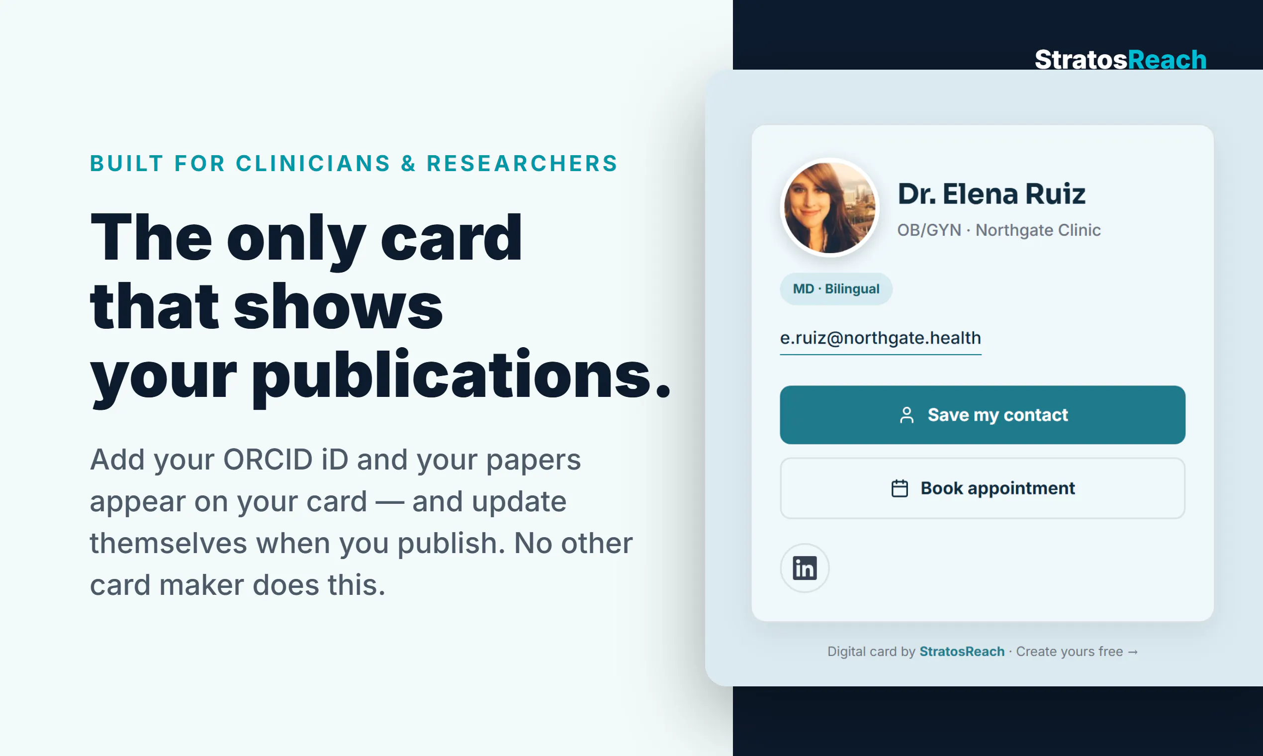 StratosReach Digital Business Card screenshot
