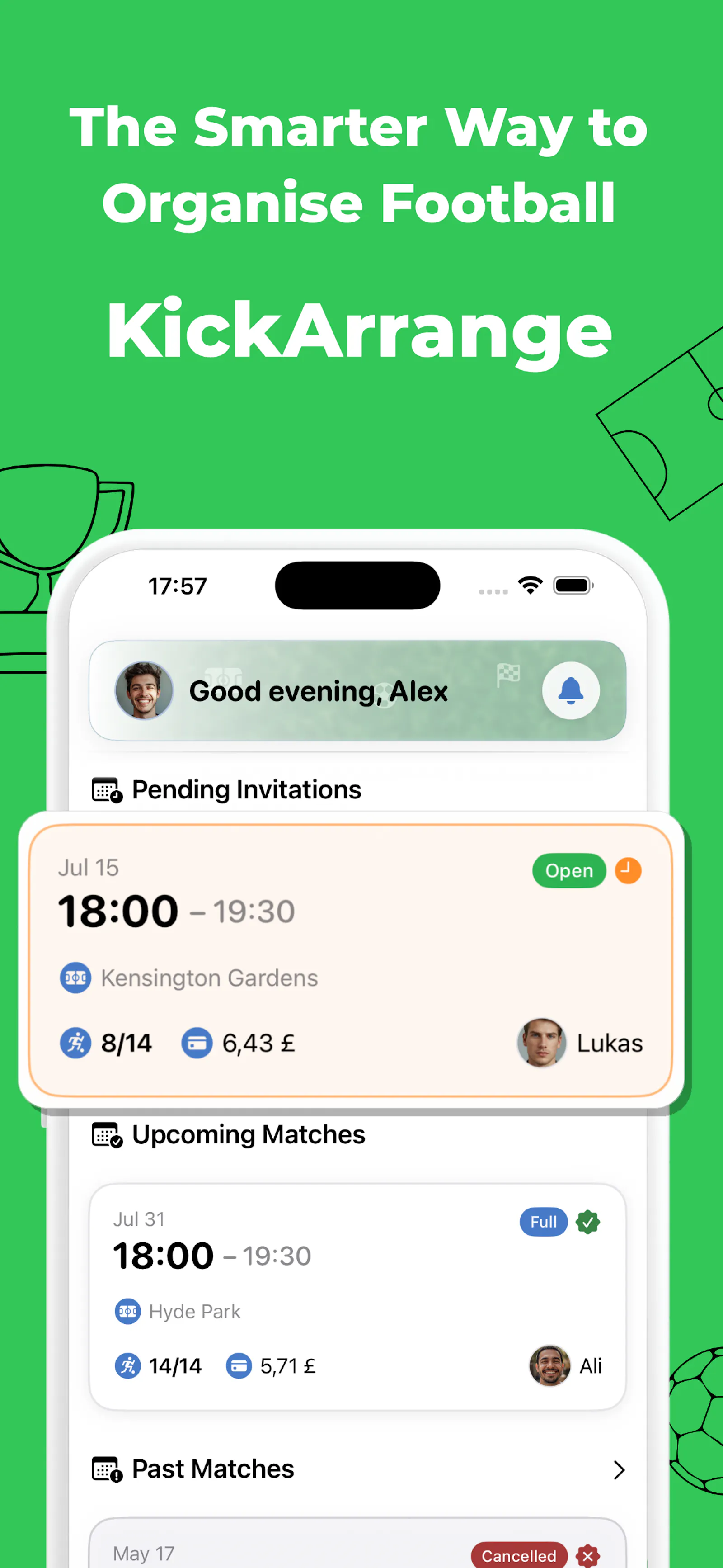 KickArrange screenshot 2