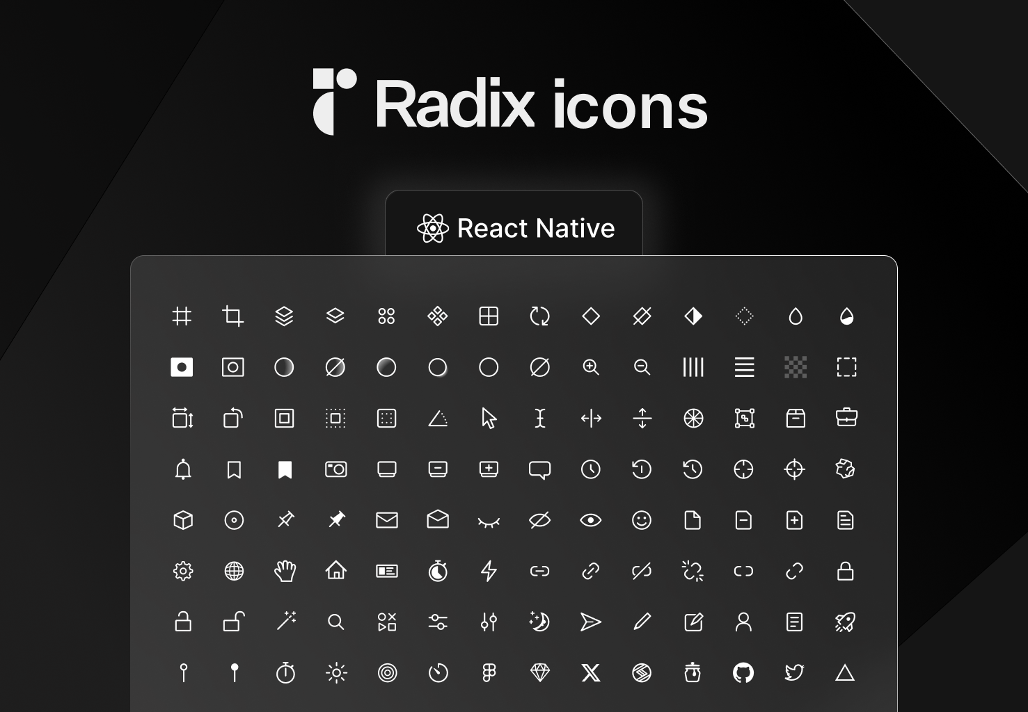 Media Perpustakaan Ikon Radix UI untuk React Native - Ikon bertindak balas radix ui asli 1