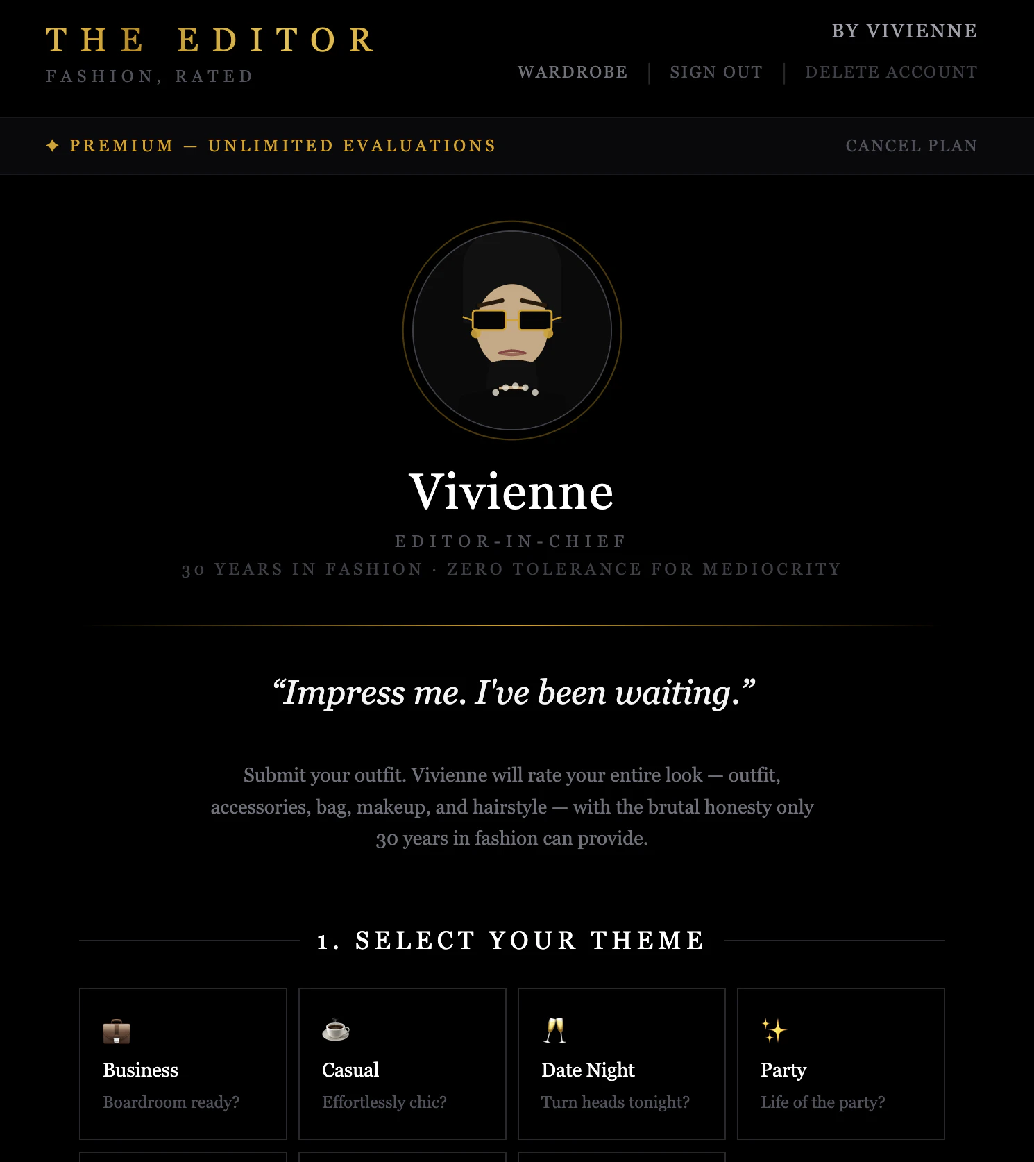 The Editor — Fashion Rated by Vivienne logo