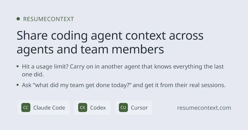 ResumeContext screenshot 2