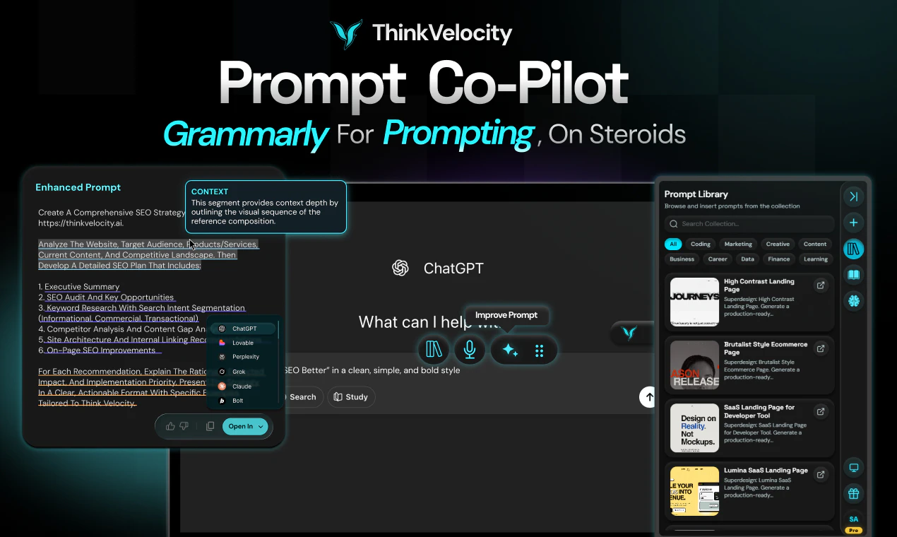 Velocity 2.0 Prompt Co-Pilot 截图