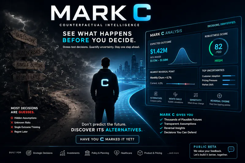 MARK C — Counterfactual Intelligence screenshot 2