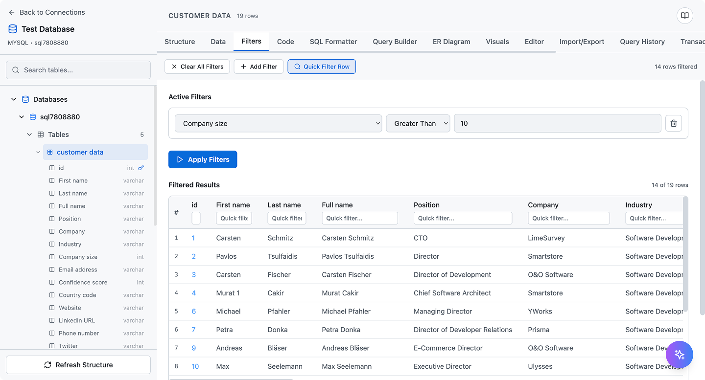 VPS Commander - SQL Data Builder gallery image