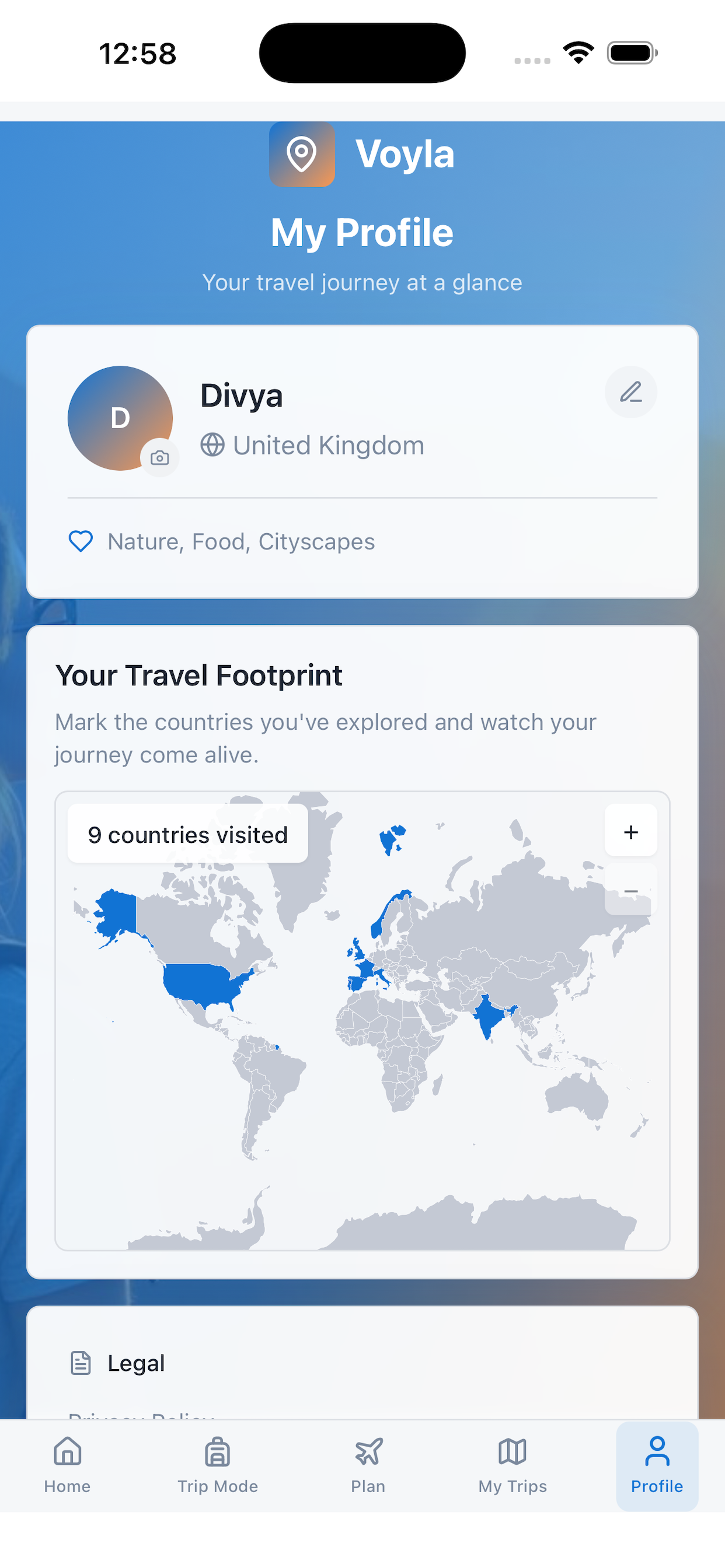 Voyla - Solo Travel Companion - Screenshot 5 showing product features and functionality