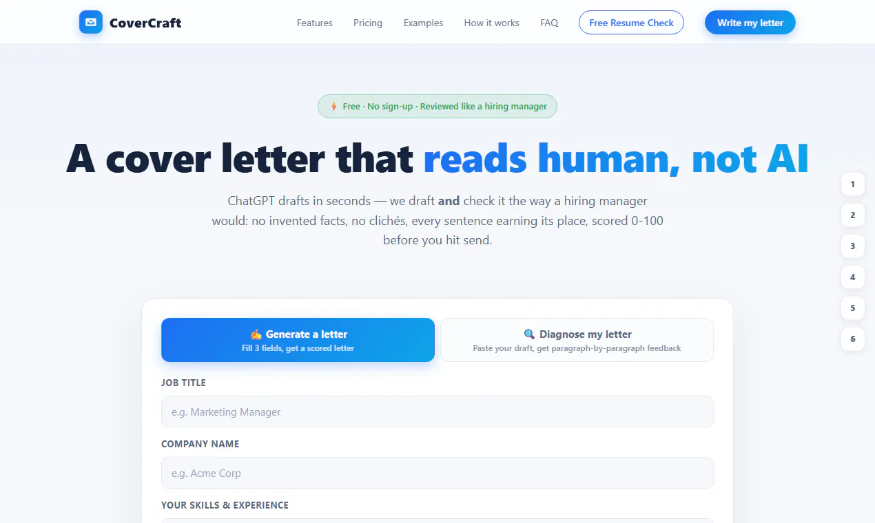 CoverCraft – AI Cover Letter Generator gallery image