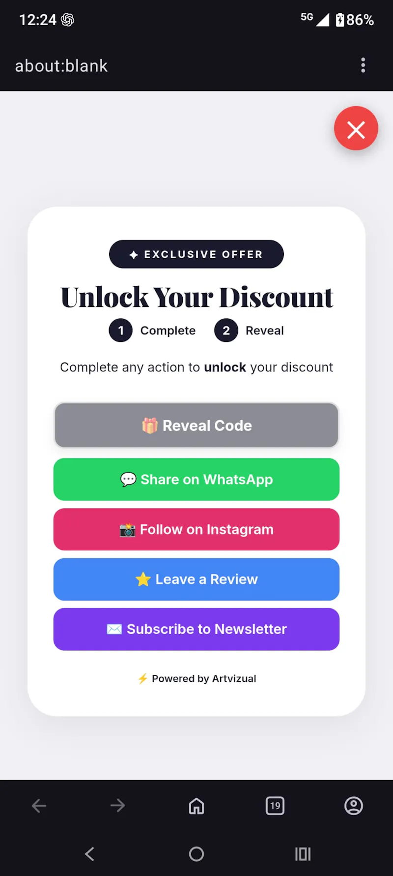 QR Coupon Generator with Social Unlocks screenshot 6